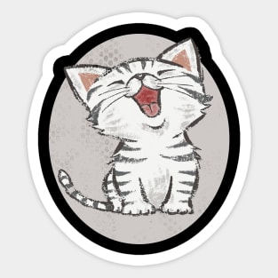 cut cat t-shirt Sticker